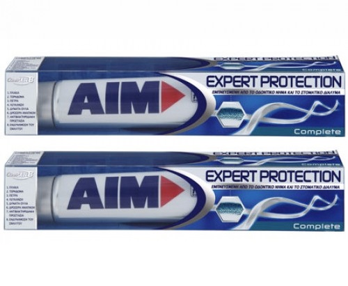 Aim Expert Protection Complete Oδοντόκρεμα 2 x75ml Πακέτο 1+1