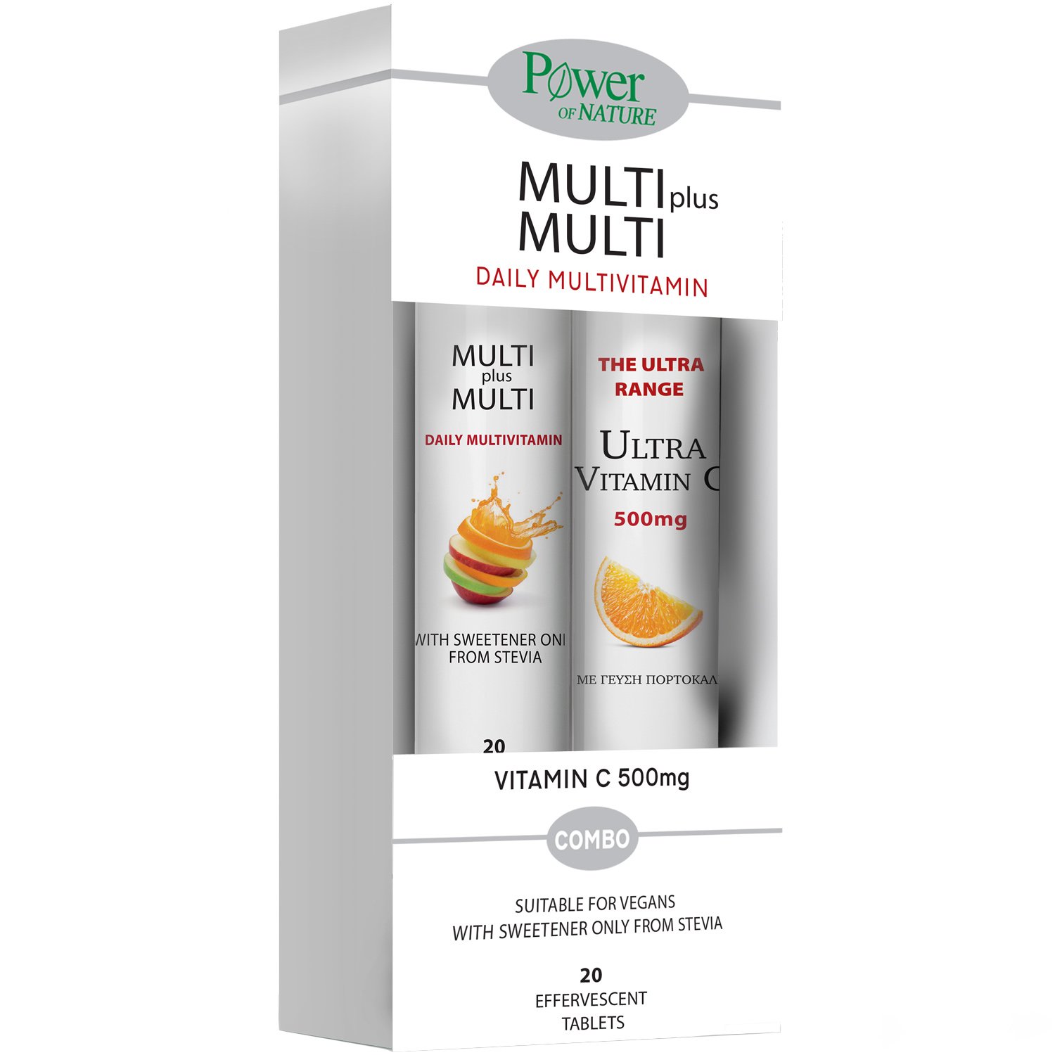 Power of Nature Πακέτο Προσφοράς Multi Plus Multi 20 Effer.tabs & Ultra Vitamin C 500mg, 20 Effer.tabs