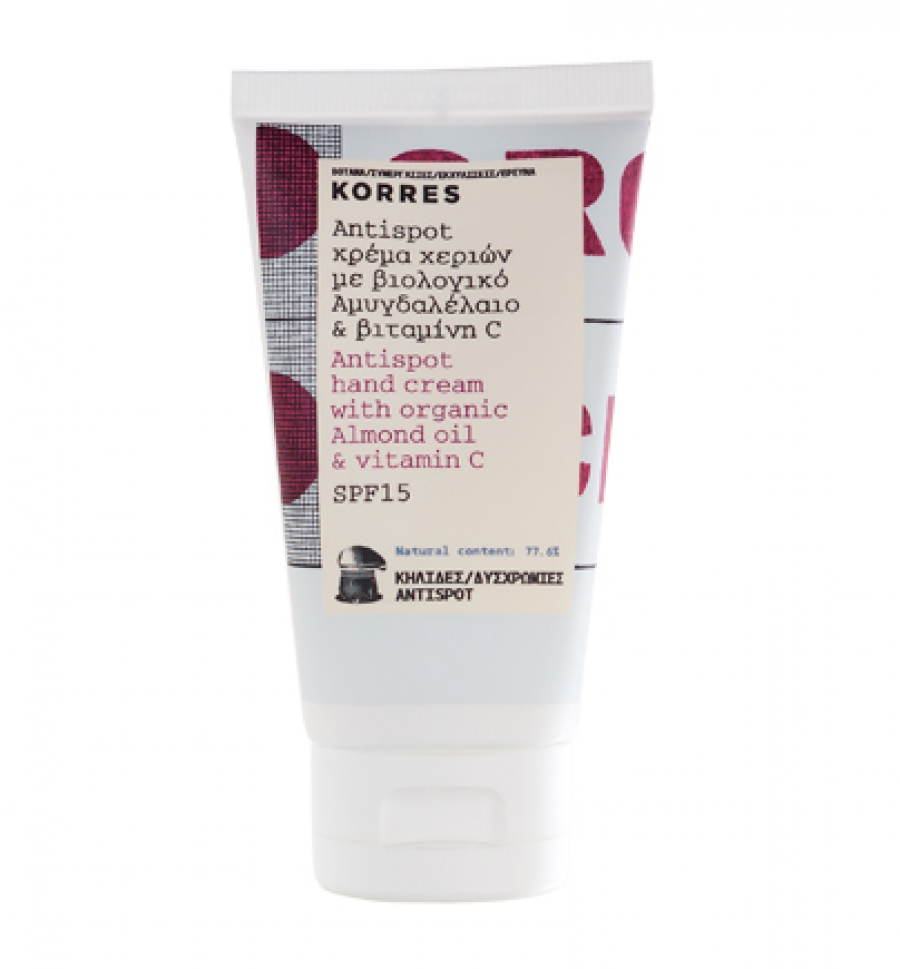 Korres Αμυγδαλέλαιο & Βιταμίνη C Antispot Κρέμα Χεριών 2,54Fl. Oz. 75ml