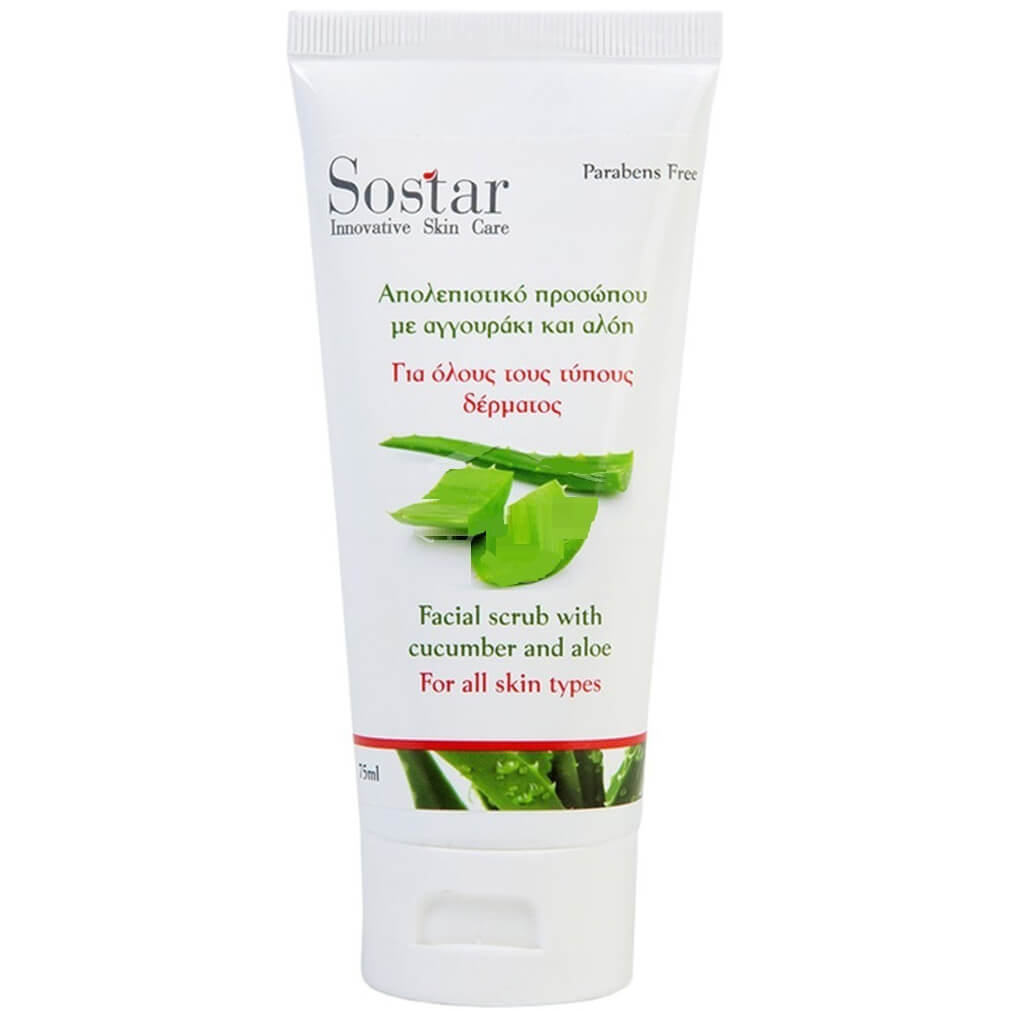 Sostar Peeling Προσώπου με Αγγουράκι & Αλόη 75ml