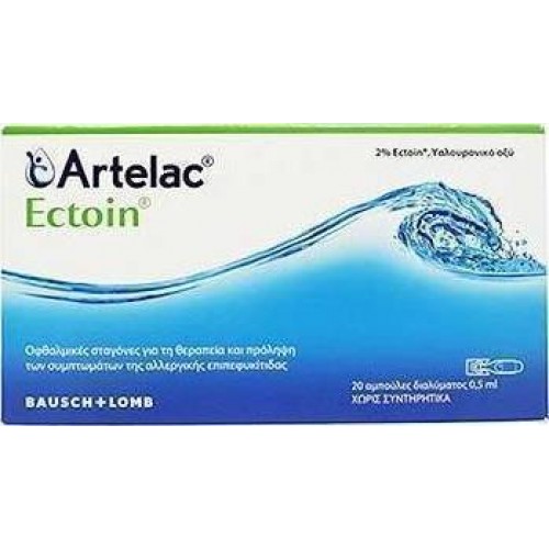 Bausch & Lomb Artelac Ectoin Οφθαλμικές Σταγόνες 20 Αμπούλες x 0,5ml
