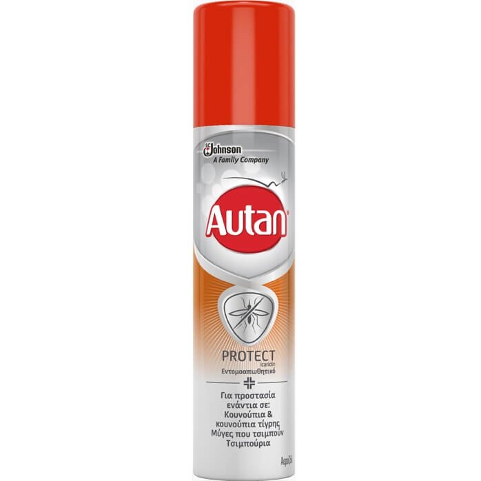 Autan Protect Εντομοαπωθητικό Spray για Προστασία Από Κουνούπια, Μύγες & Τσιμπούρια 100ml