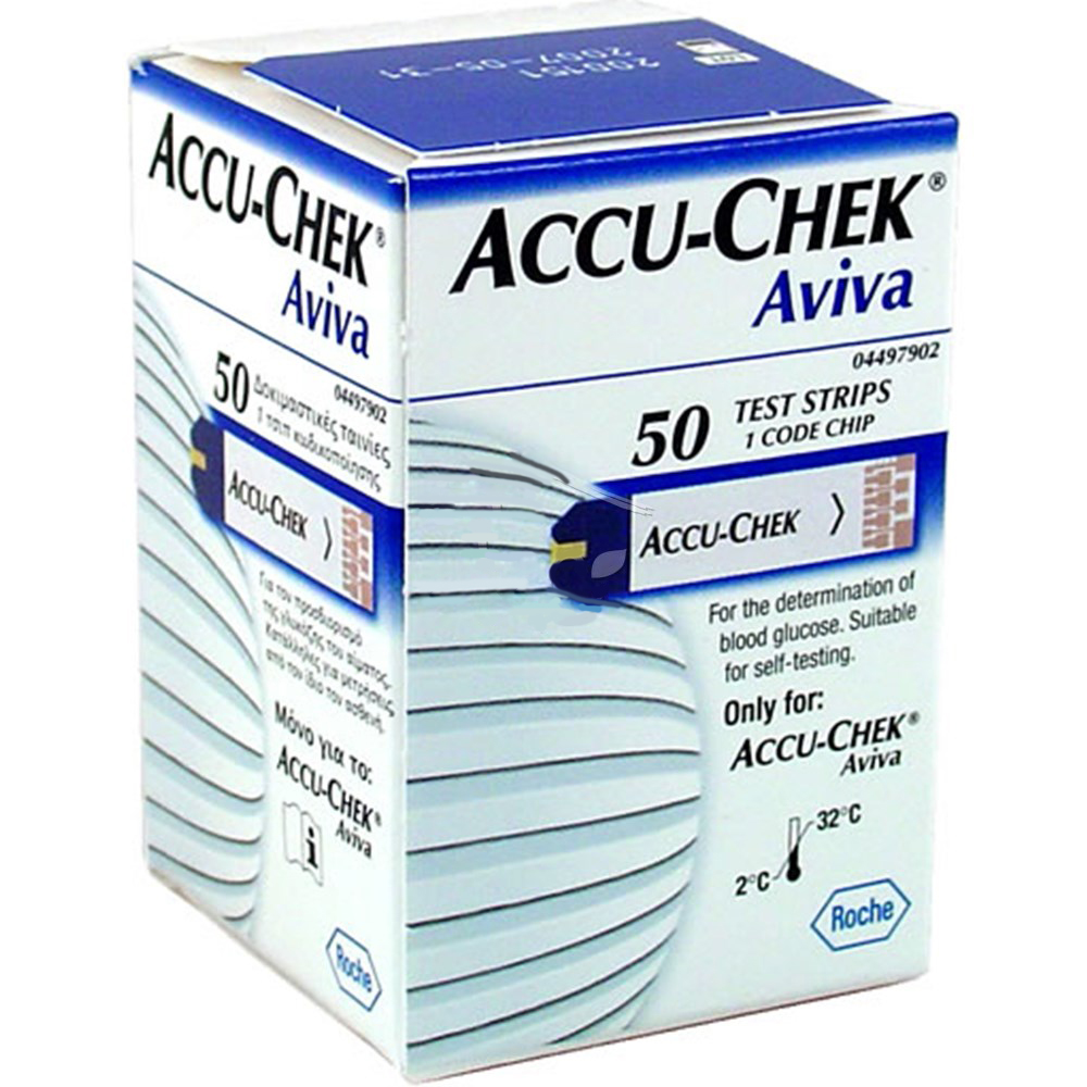 ACCU CHEK Aviva Ταινίες Μέτρησης Σακχάρου 50τμχ
