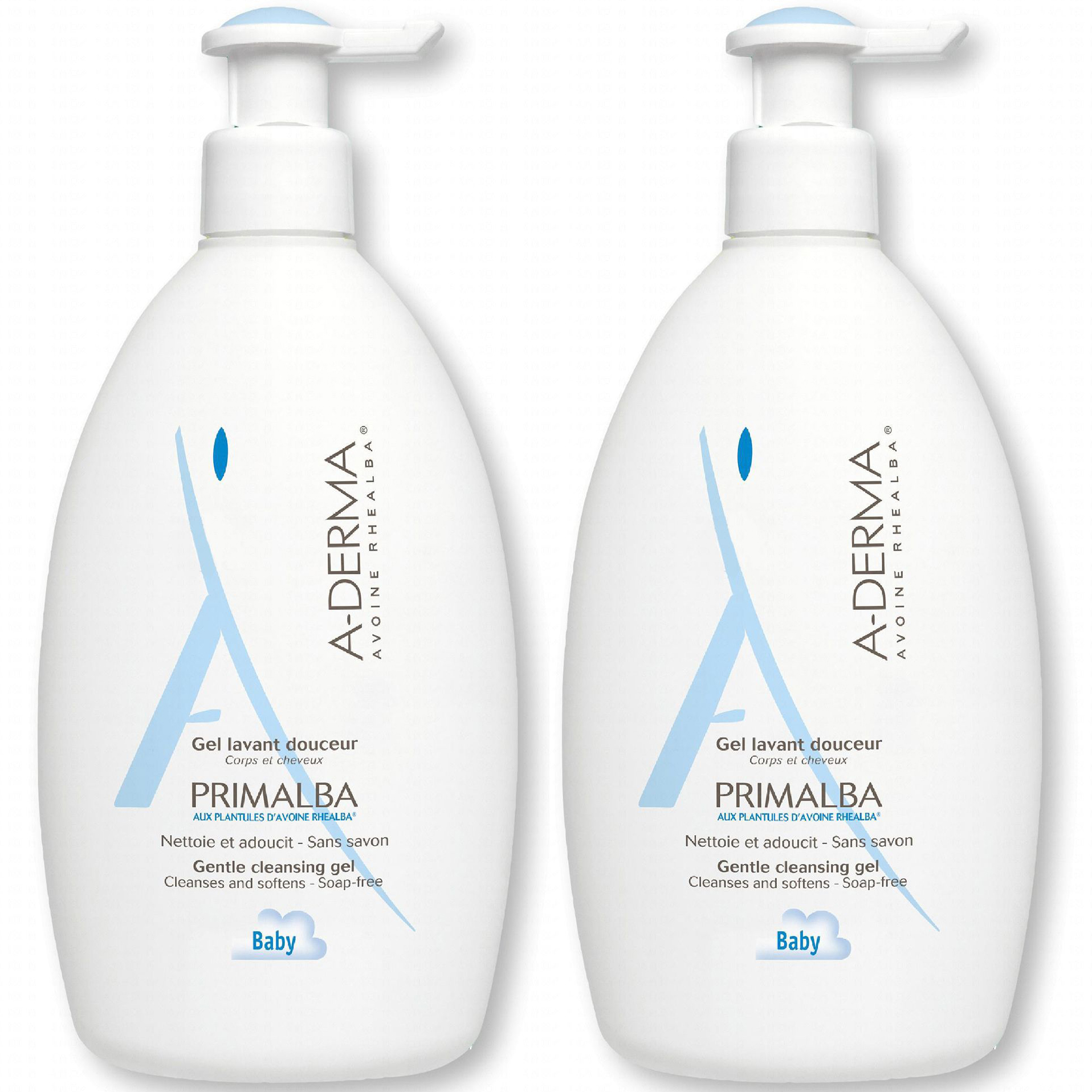 A-Derma Πακέτο Προσφοράς Primalba Gel Lavant Douceur Βρεφικό Απαλό Gel Καθαρισμού για Σώμα, Μαλλιά -50% στο 2ο Προϊόν 2x500ml