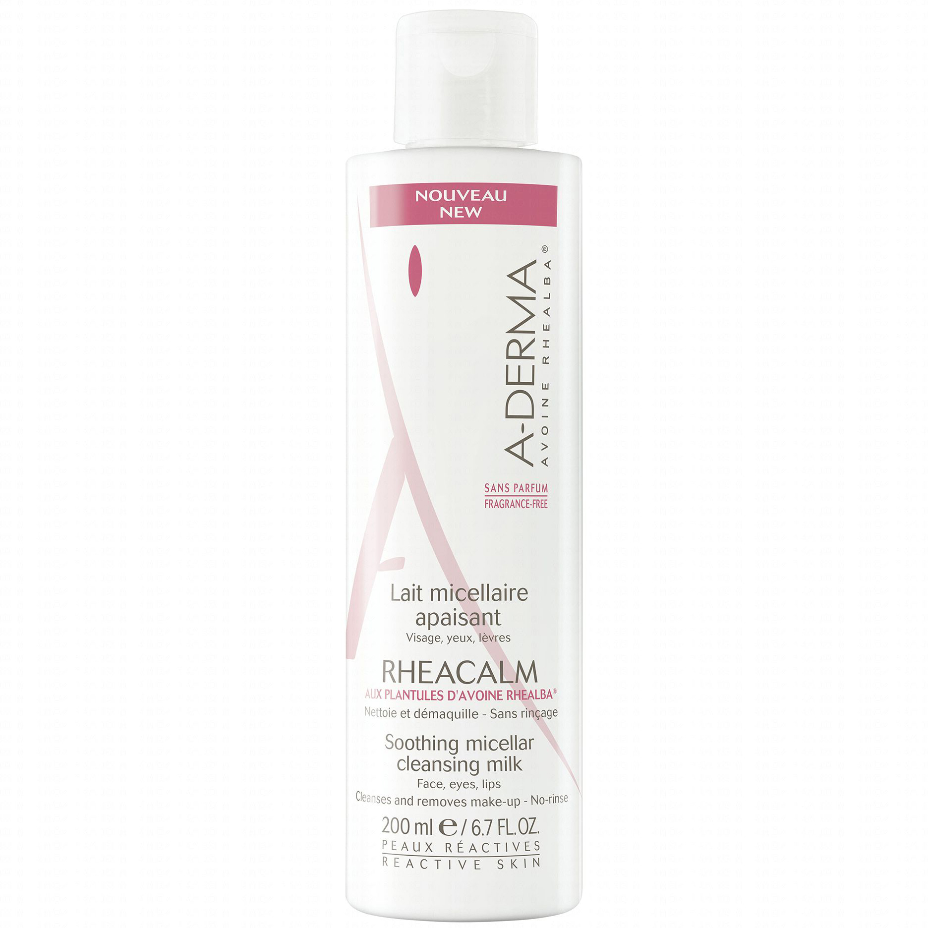 A-Derma Rheacalm Lait Micellaire Apaisant Καταπραϋντικό Γαλάκτωμα Καθαρισμού & Ντεμακιγιάζ Προσώπου 200ml