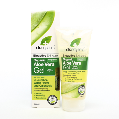 Dr Organic Aloe Vera Gel with Cucumber & Witch Hazel Βιολογικό Τζελ Αλόης Βέρα με Αγγούρι και Αμαμελίδα 200ml