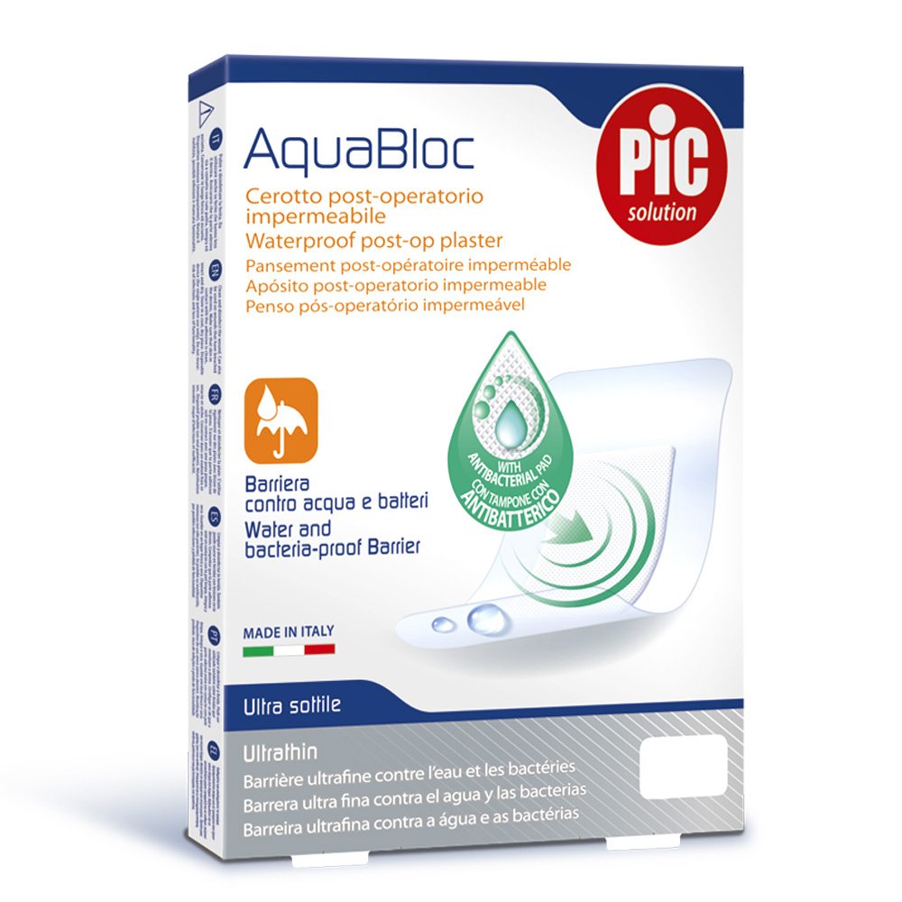 Pic Solution Waterproof Post-op Plaster Αδιάβροχο Αυτοκόλλητο Μετεγχειρητικό Επίθεμα με Αντιβακτηριακό Μαξιλαράκι 5 Τεμάχια – 15cm x 10cm