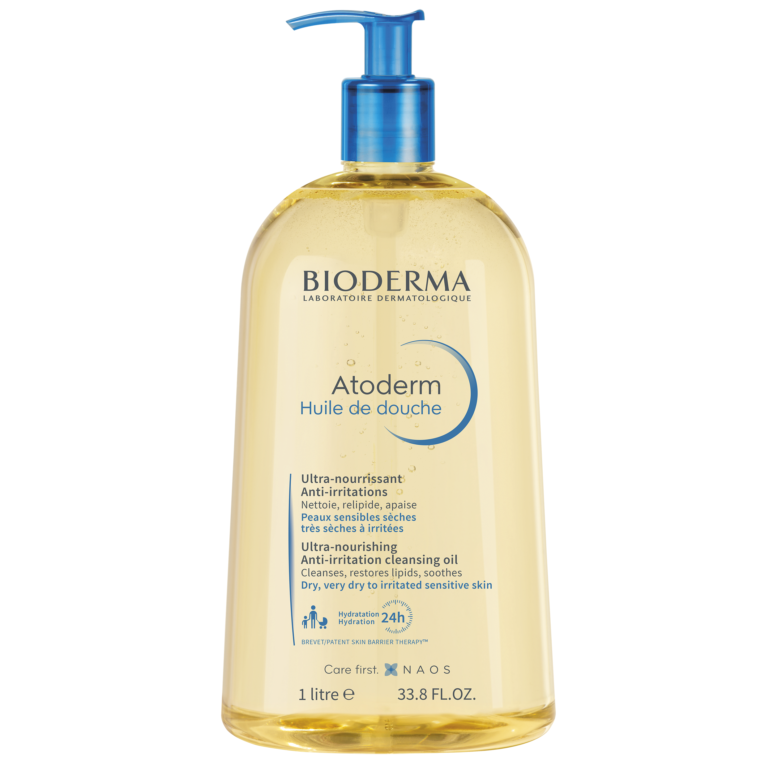 Bioderma Atoderm Huile de Douche Ελαιώδες Αφρόλουτρο 24ης Ενυδάτωσης για Πολύ Ξηρή, Ερεθισμένη & Ατοπική Επιδερμίδα 1L