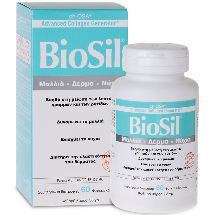 Biosil Hair Skin Nails Συμπλήρωμα Διατροφής για Μαλλιά, Δέρμα, Νύχια 60veg.caps