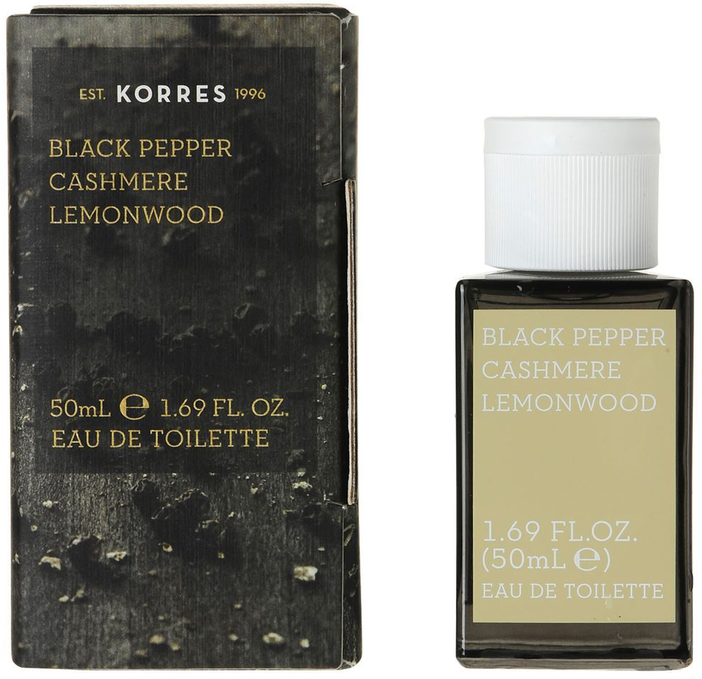 Korres Eau de Toilette Black Pepper, Cashmere & Lemonwood Ανδρικό Άρωμα 50 ml