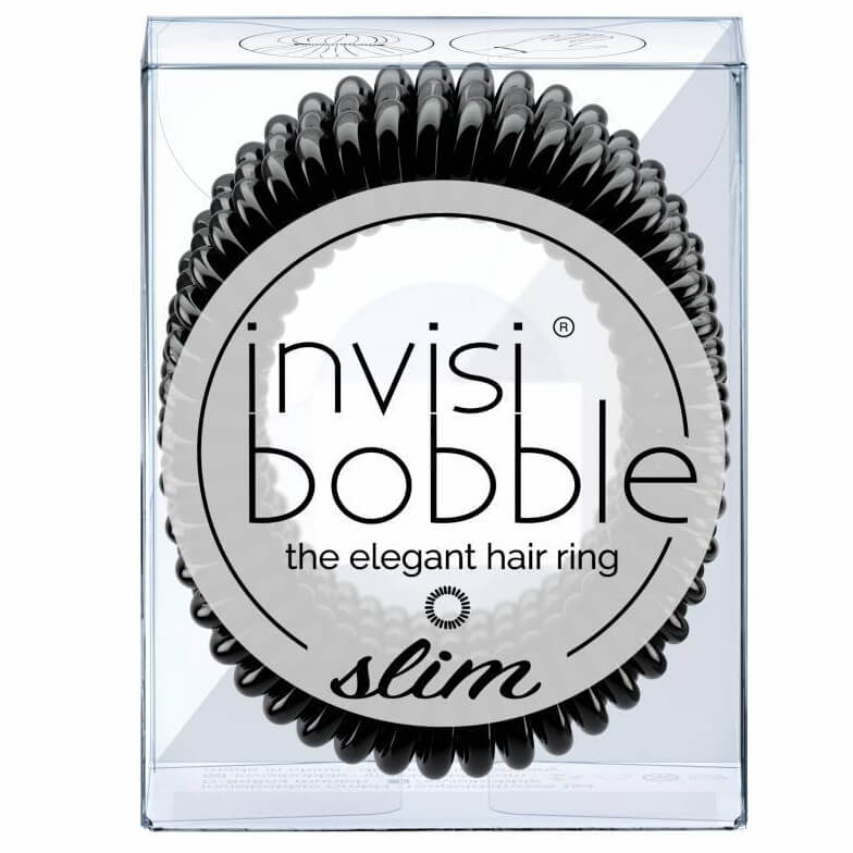 Invisibobble Slim True Black Λαστιχάκι Μαλλιών 3 Τεμάχια