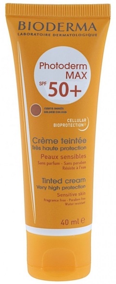 Bioderma Photoderm Max Creme Teinte Doree Spf50+ Αντηλιακή Κρέμα Προσώπου Πολύ Υψηλής Προστασίας με Χρώμα 40ml