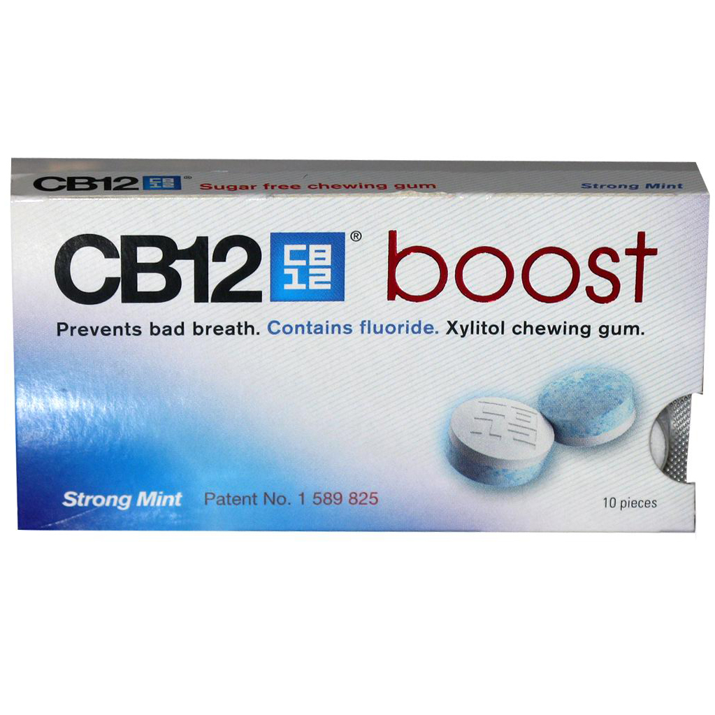 CB12 Boost Strong Mint Τσίχλα Κατά της Κακοσμίας του Στόματος 10gums