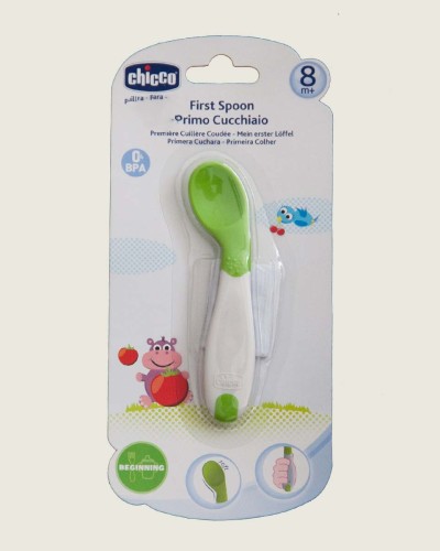 Chicco First Spoon Κουτάλι Σιλικόνης για Βρέφη από 8m+.