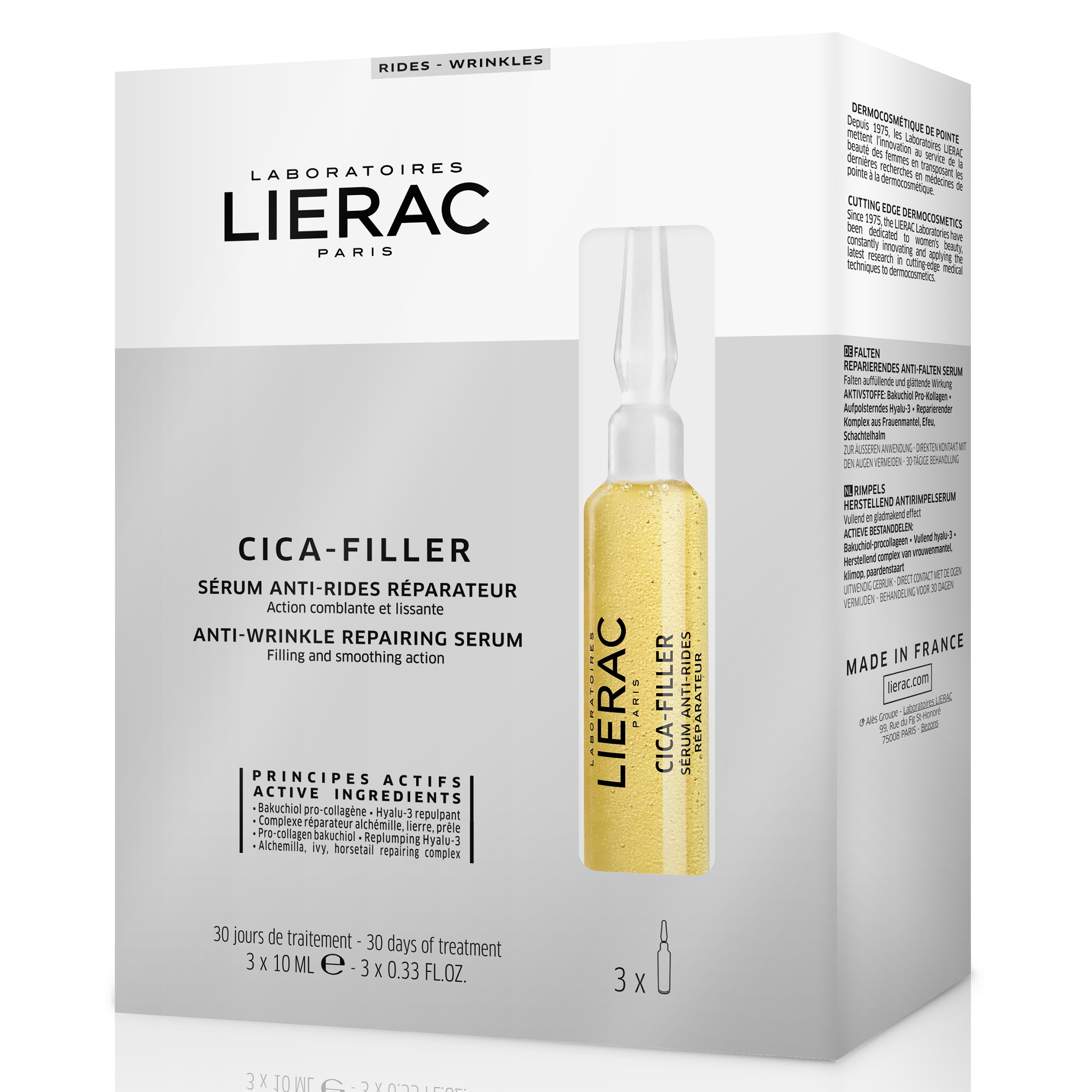 Lierac Cica-Filler Serum Αντιρυτιδικός Ορός Επανόρθωσης & Γεμίσματος Ρυτίδων 3x10ml