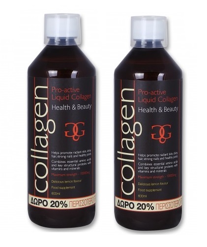 2 x Collagen ProActive Πόσιμο Κολλαγόνο 2x500ml Δώρο 20% Επιπλέον Ποσότητα – Φράουλα