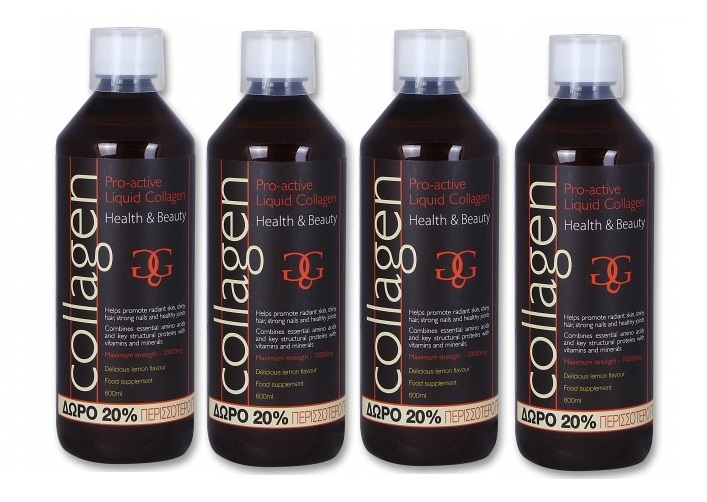 4 x Collagen ProActive Πόσιμο Κολλαγόνο 4x500ml + Δώρο 20% Επιπλέον Ποσότητα – Λεμόνι