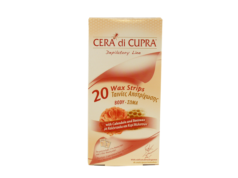 Cera Di Cupra Wax Strips Body Αποτριχώτικες Ταινίες Σώματος 20 Τεμάχια