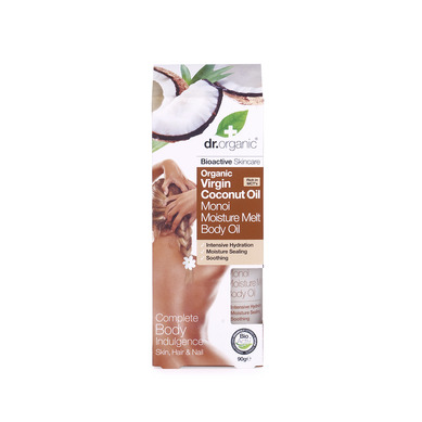 Dr Organic Organic Virgin Coconut Oil Moisture Melt Body Oil Εξαιρετικά Ενυδατικό Λάδι Με Παρθένο Βιολογικό Ελαιο Καρύδας 90g