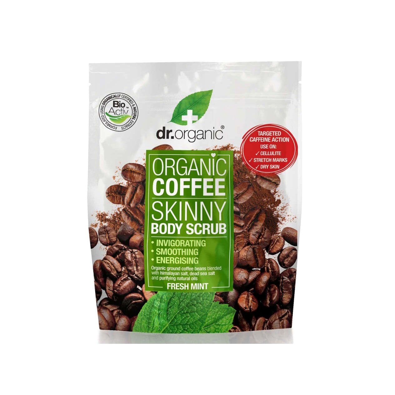 Dr. Organic Coffee Skinny Body Scrub with Fresh Mint Απολεπιστικό Σώματος 200gr