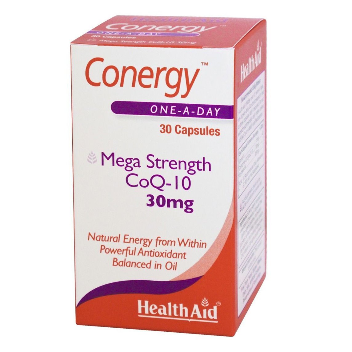 Health Aid Conergy Mega Strength CoQ-10 30mg Συμπλήρωμα Διατροφής Απελευθέρωσης Ενέργειας με Αντιοξειδωτικές Ιδιότητες 30caps