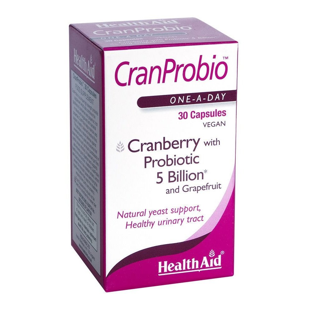Health Aid CranProbio Συμπλήρωμα Διατροφής με Κράνμπερι και Προβιοτικά για την Καλή Υγεία του Γυναικείου Ουροποιητικού Σύστηματος 30caps