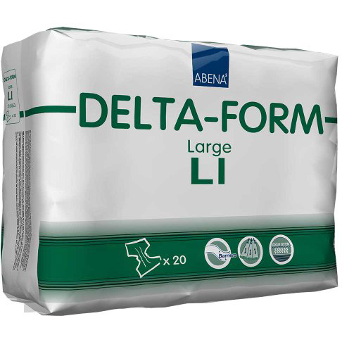 Abena Delta-Form Adults Πάνα για Βαριάς Μορφής Ακράτεια Ενηλίκων Μεγάλο Μέγεθος 100-150cm Delta L1 20τεμάχια