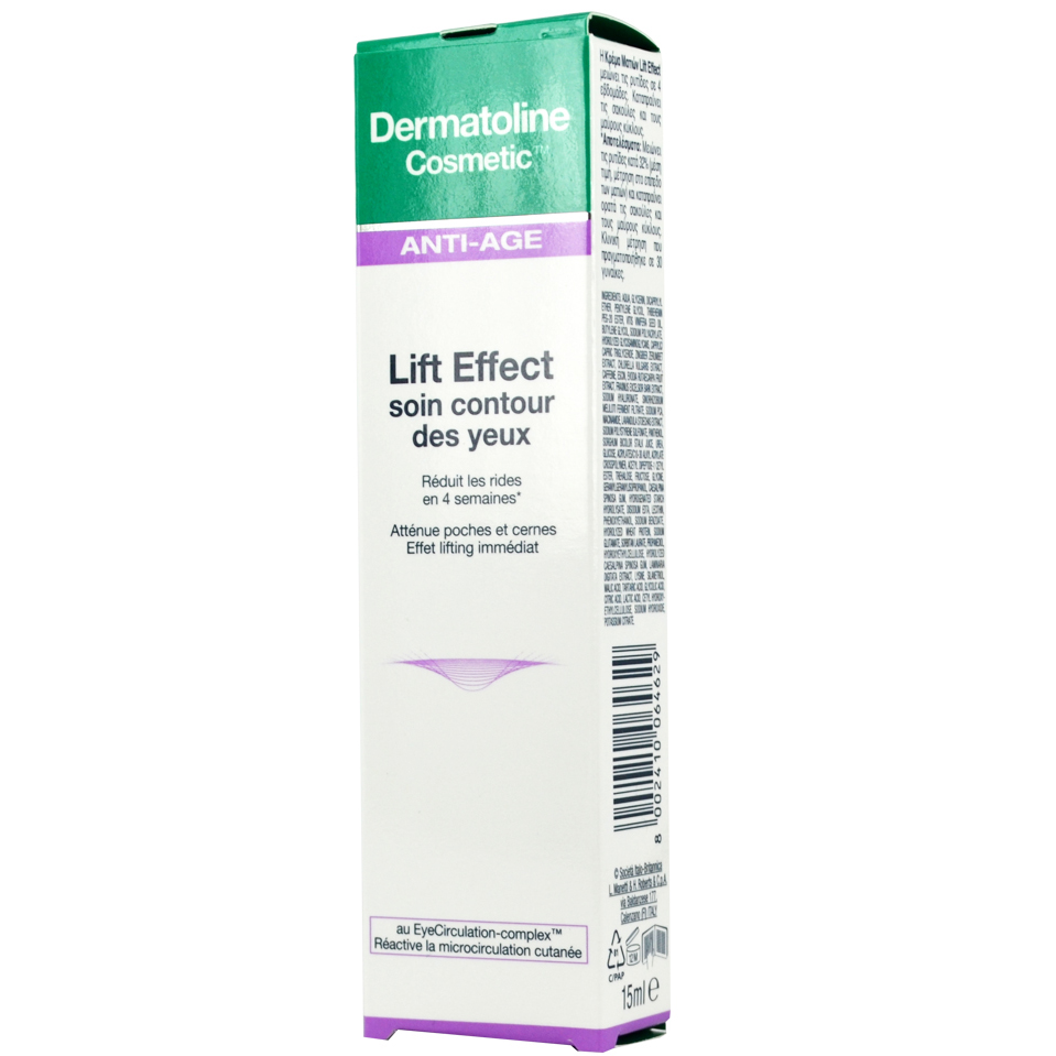 Dermatoline Cosmetic Anti-Age Lift Effect Eye Cream Συσφιγκτική Κρέμα Ματιών, Μειώνει τις Σακούλες & τους Μαύρους Κύκλους 15ml