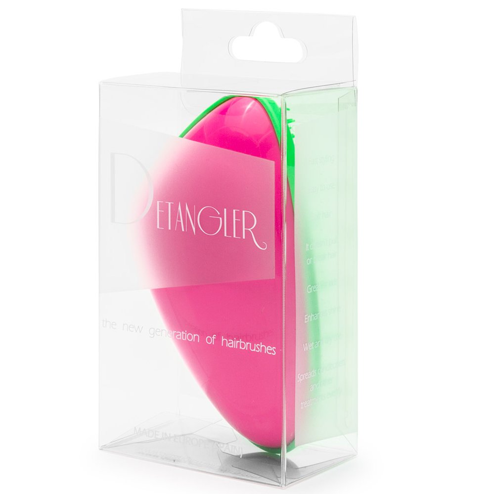 Detangler Brush Fuchsia, Lime Βούρτσα που Ξεμπερδεύει τα Μαλλιά Γρήγορα & Χωρίς Κόπο 1 Τεμάχιο
