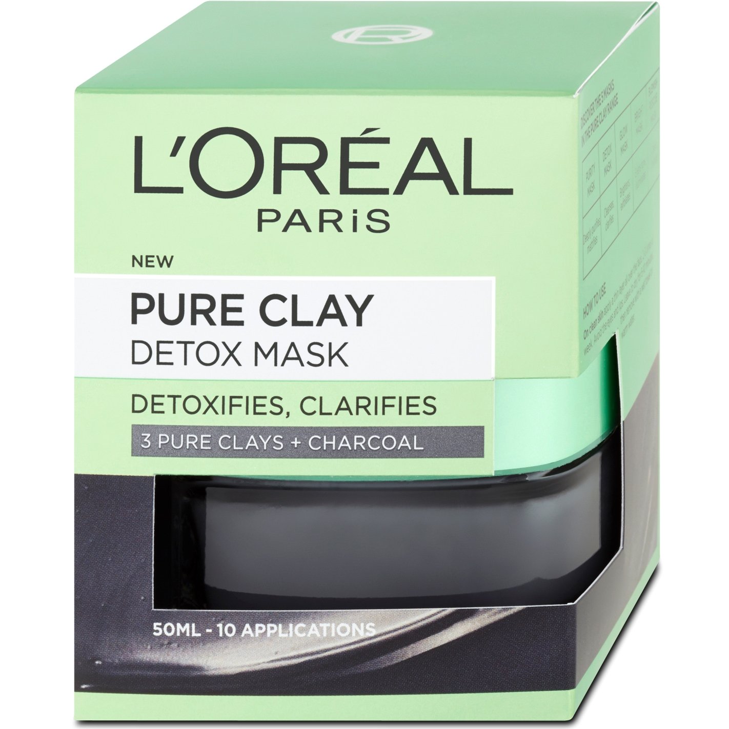 L’oreal Paris Pure Clay Detox Mask Μάσκα Αργίλου για Βαθύ Καθαρισμό & Λάμψη 50ml