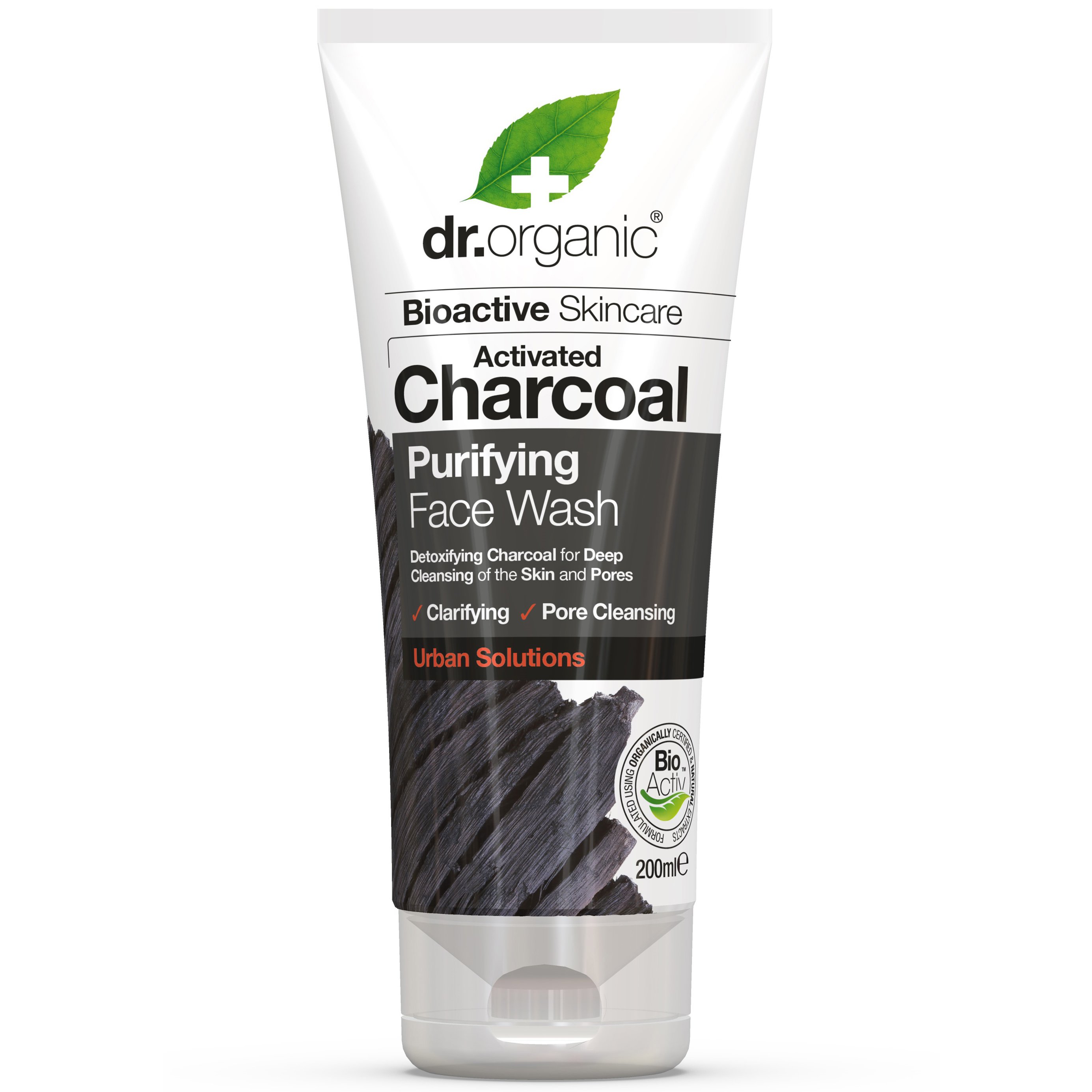 Dr Organic Charcoal Face Wash Καθαριστικό Προσώπου με Ενεργό Άνθρακα 200ml