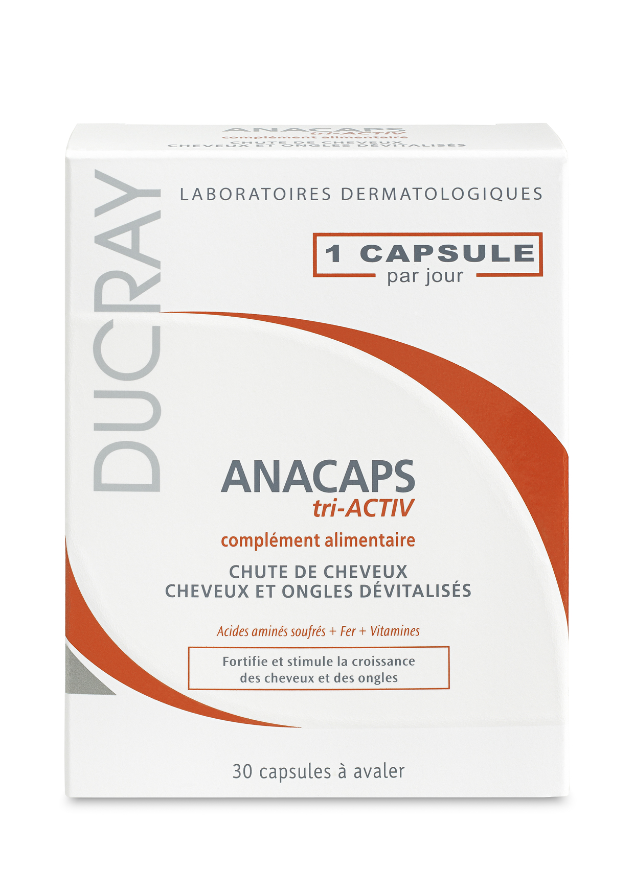 Ducray Anacaps Tri-activ Ενδυνάμωση των Μαλλιών και των Νυχιών 30 κάψουλες