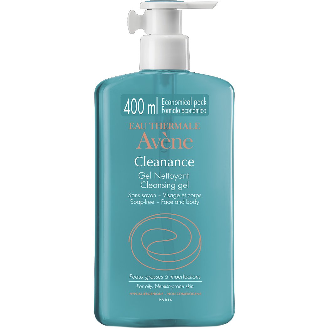 Avene Cleanance Gel Nettoyant 400ml,Gel Καθαρισμού για Πρόσωπο και Σώμα, Ακμή – Λιπαρές Επιδερμίδες