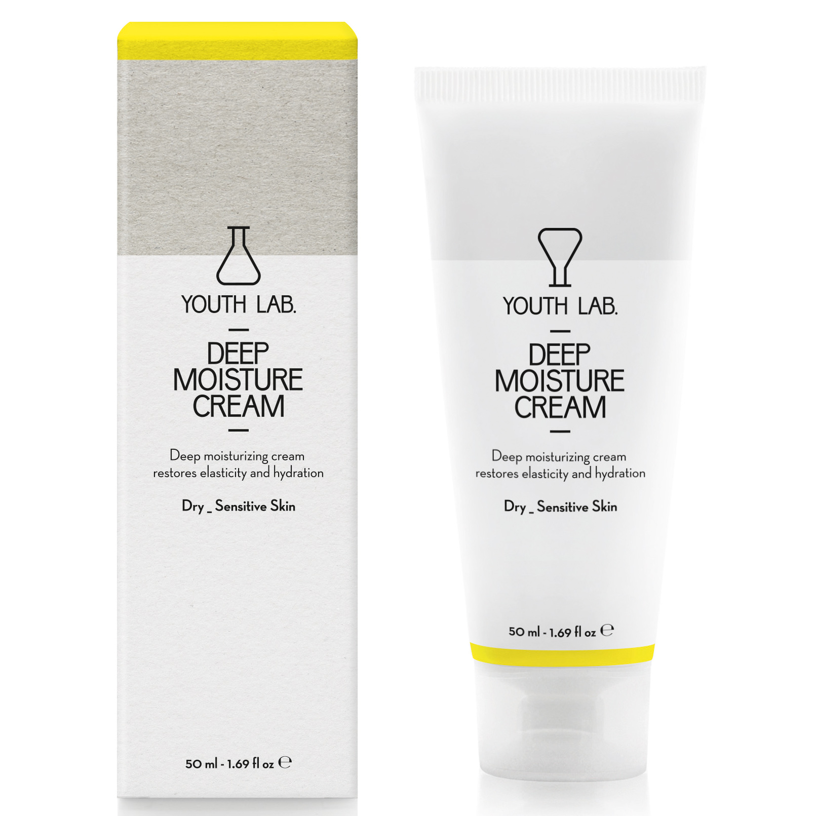 YOUTH LAB. Deep Moisture Cream Dry Sensitive Skin, Ενυδατική Κρέμα για Ξηρό – Ευαίσθητο Δέρμα 50ml