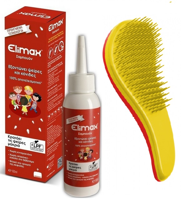 Elimax Σαμπουάν για τις ψείρες 100ml + ΔΩΡΟ Εδικό Χτενάκι Βούρτσα
