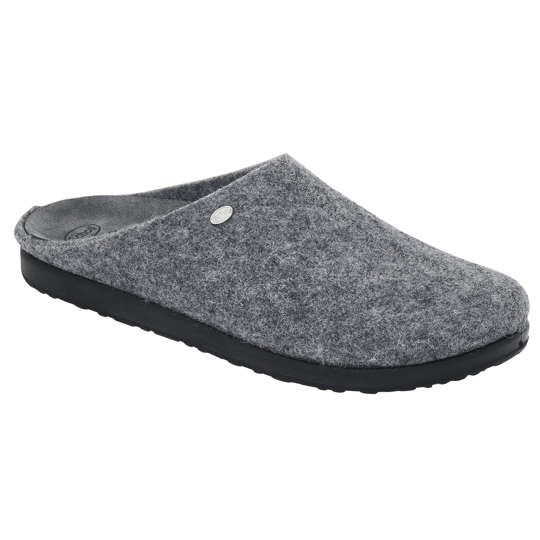 Scholl Shoes Elio Grey F301891029 Ανδρικές Χειμωνιάτικες Παντόφλες σε Γκρι Χρώμα 1 Ζευγάρι – 46
