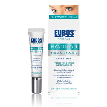 Eubos Cream Hyaluron Eye Contour Αντιγηραντική κρέμα για την περιοχή γύρω από τα μάτια με υαλουρονικό οξύ 15ml