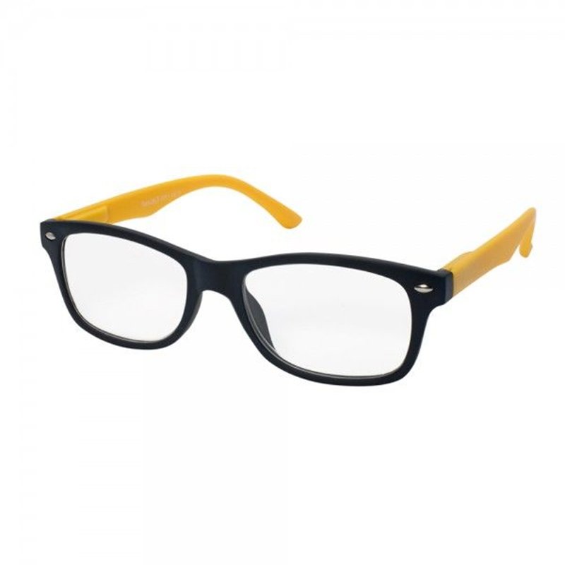 Eyelead Eyelead Γυαλιά Διαβάσματος Unisex Χρώμα Μαύρο - Κίτρινο, με Κοκκάλινο Σκελετό E189 - 1,00