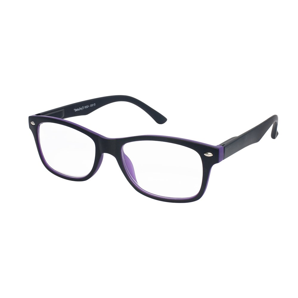 Eyelead Γυαλιά Διαβάσματος Unisex Μωβ – Μαύρο Κοκκάλινο E193 – 1,25