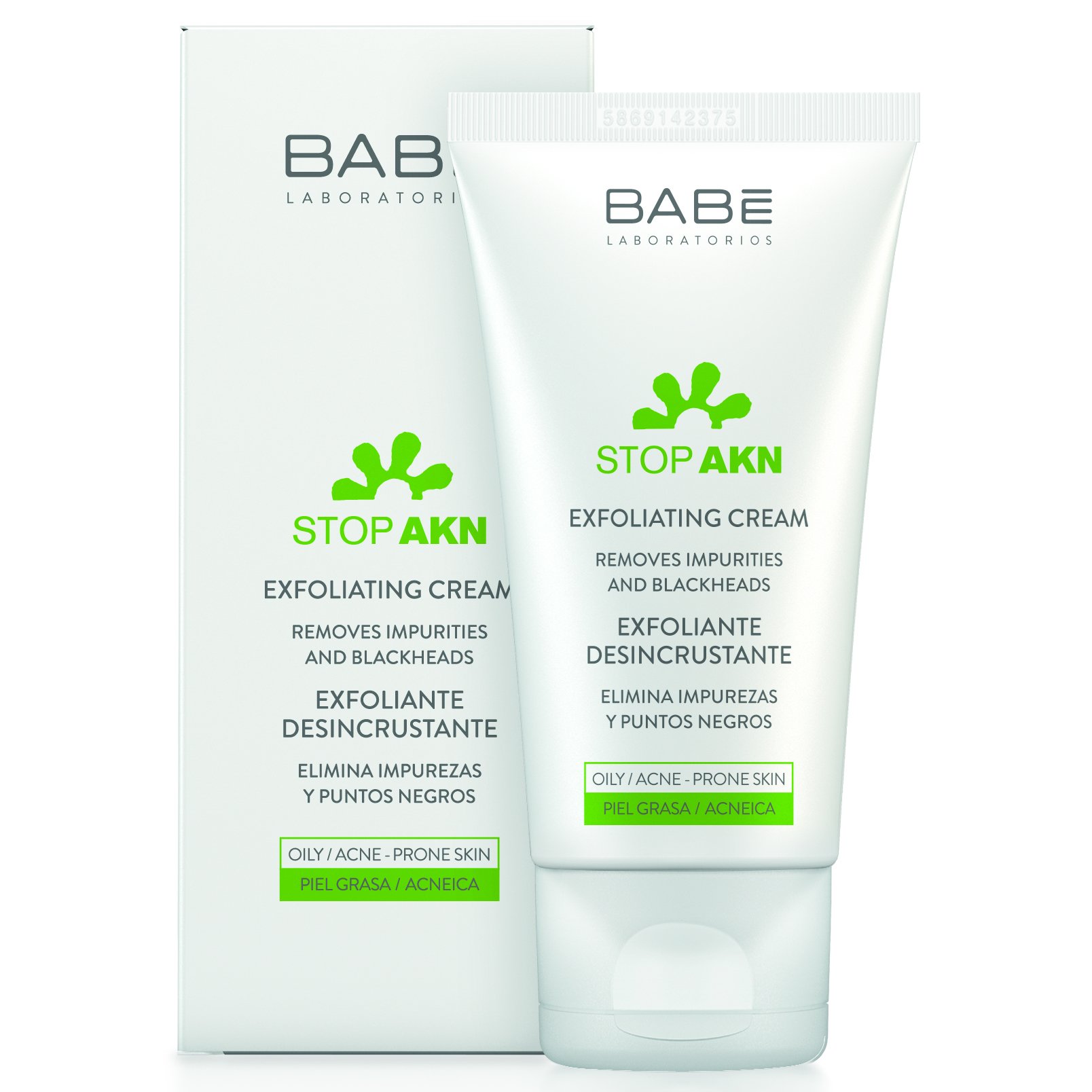 Babe Stop Akn Exfoliating Cream Απολεπιστική Κρέμα Προσώπου Βαθύ Καθαρισμού για Λιπαρές με Τάση Ακμής Επιδερμίδες 50ml