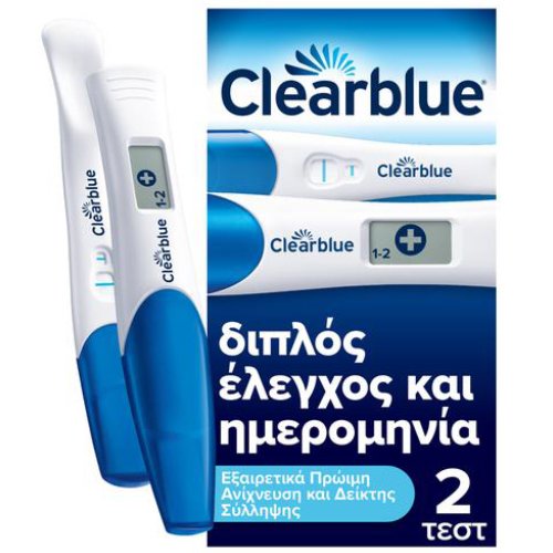 Clearblue Clearblue Combo Pack Συνδυασμένη Συσκευασία Πρώιμος Έλεγχος & Ημερομηνία Τεστ Εγκυμοσύνης 2 Τεμάχια