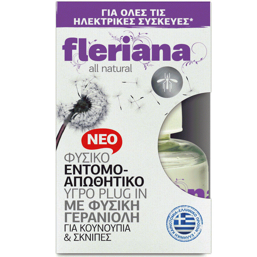 Power Health Fleriana Φυσικό Εντομοαπωθητικό Υγρό Plug Ανταλλακτικό Καταλληλο για Ολες τις Συσκευές 30ml