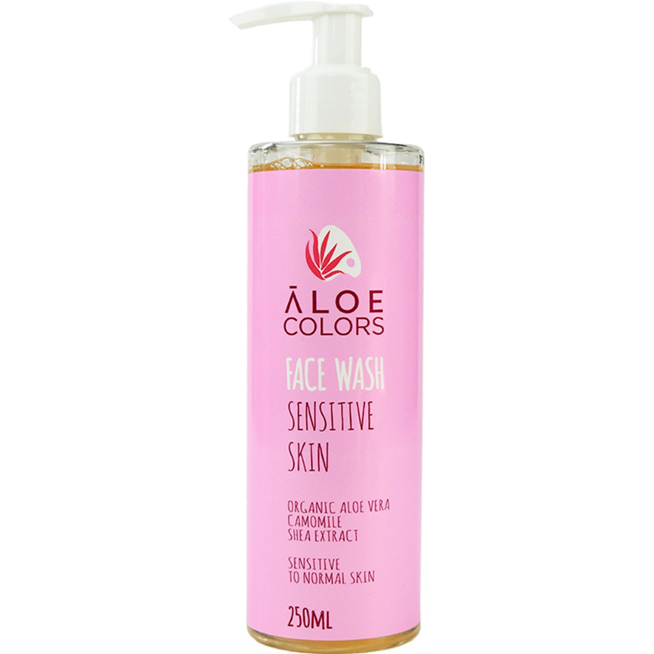 Aloe Colors Face Wash Gel Sensitive Skin Gel Καθαρισμού & Ντεμακιγιάζ Προσώπου για Κανονική & Ευαίσθητη Επιδερμίδα 250ml