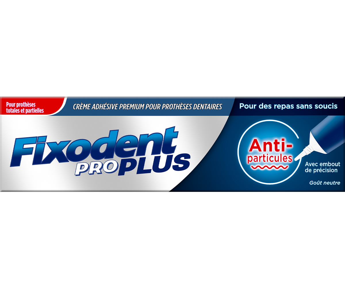 Fixodent Pro Plus Anti-Particules Στερεωτική Κρέμα Τεχνητών Οδοντοστοιχιών Ασπίδα Προστασίας από τα Υπολείμματα των Τροφών 40gr