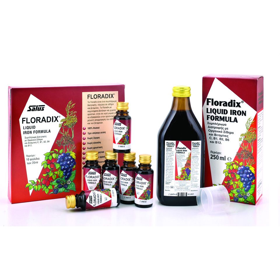 Power Health Floradix Ισχυρό Συμπλήρωμα Διατροφής που Μειώνει Το Αίσθημα Της Κόπωσης & Τονώνει τον Οργανισμό 10 x 20ml