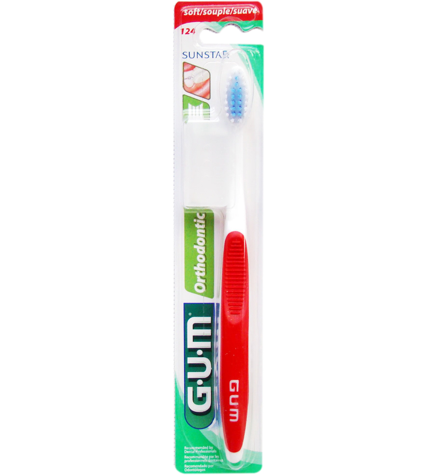 Gum Ortho Soft Οδοντόβουρτσα με Θήκη Προστασίας (124) – μπλέ