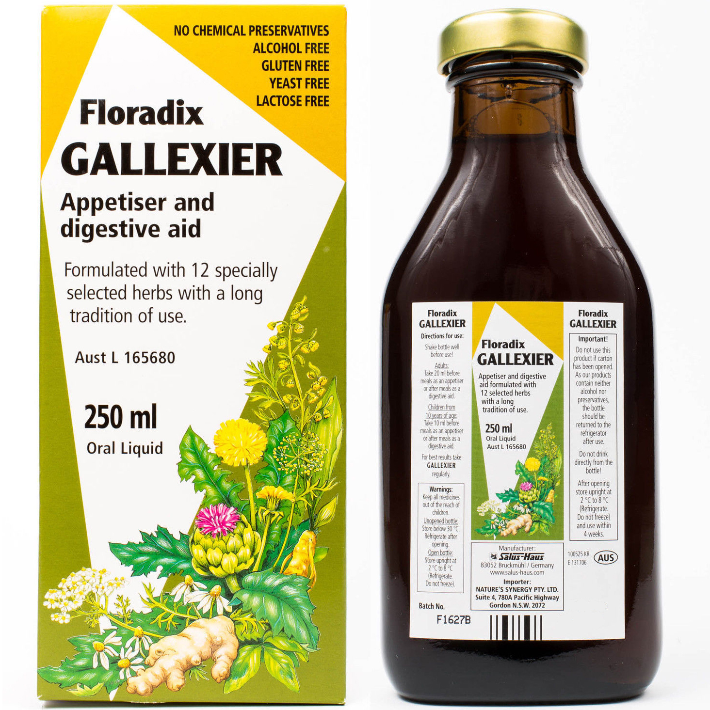 Power Health Floradix Gallexier Πεπτικό Βοήθημα σε Πόσιμο Διάλυμα, με Αντιοξειδωτική Δράση 250ml