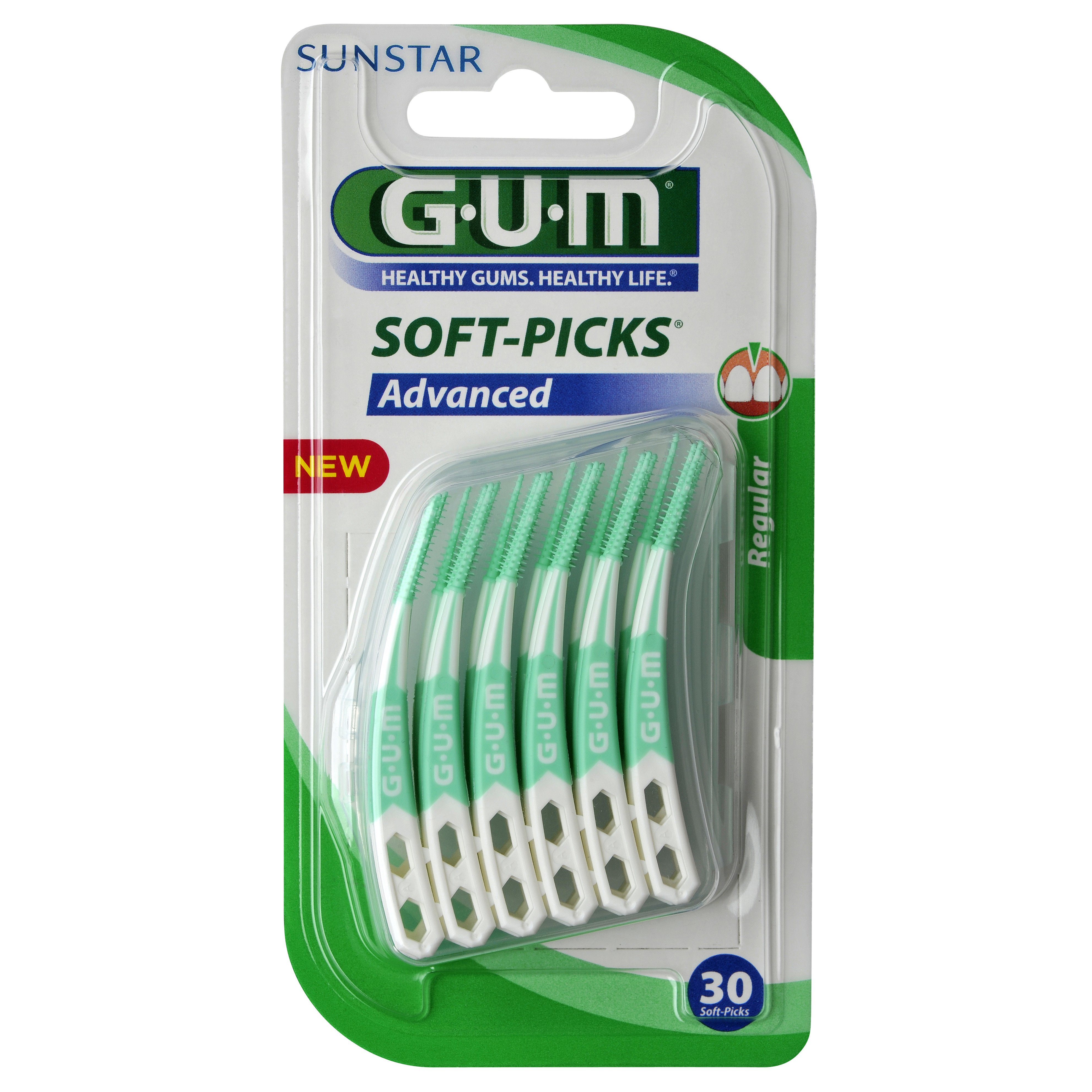 Gum Soft Picks Advanced Regular 650, Μεσοδόντια Βουρτσάκια 30τμχ
