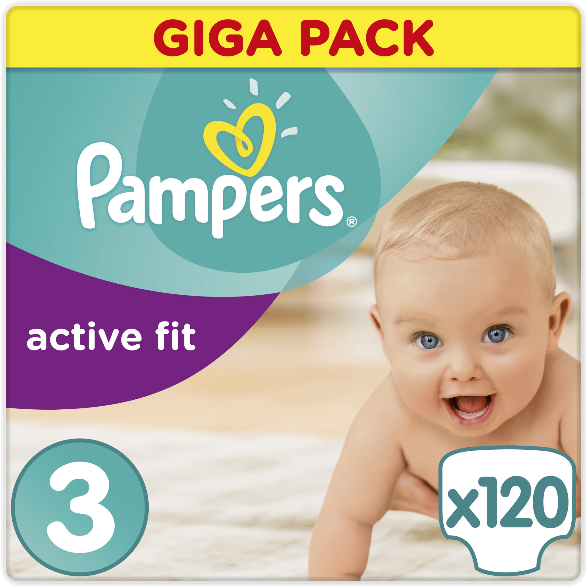 Pampers Active Fit Giga Pack No3 Midi (5-9kg), 120 πάνες