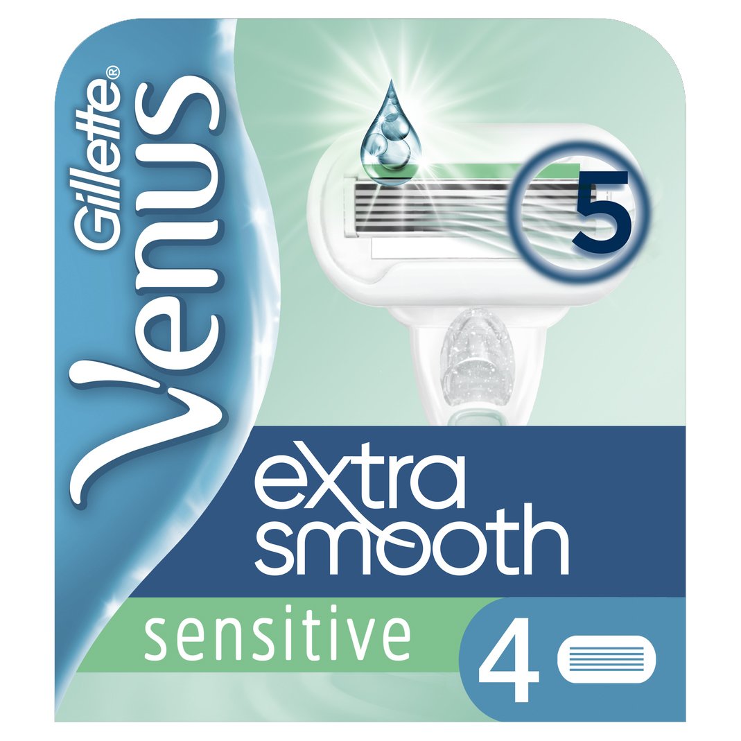 Gillette Venus Sensitive Extra Smooth Ανταλλακτικές Κεφαλές 4τεμ